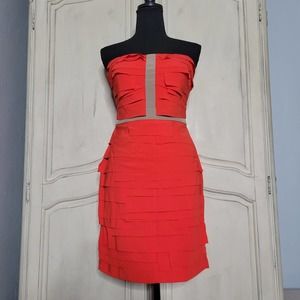 Gianni Bini Jacob Summer Fruit Mini Strapless Tiered Bodycon Dress NWT✨️sz S